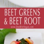 Simple warm salad of beet greens and beets with currants, lemon zest, and mint. Make this beet green salad by itself or toss with pasta for a complete meal.