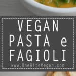 Easy and delicious recipe for white bean and kale soup also called Pasta e Fagioli in Italy. This soup is perfect as a hearty main course or as a starter.