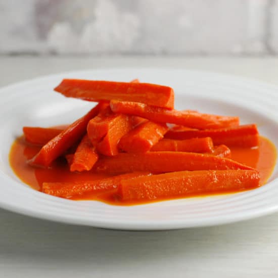 Carrots Braised in Carrot Juice and Orange Zest One Bite Vegan