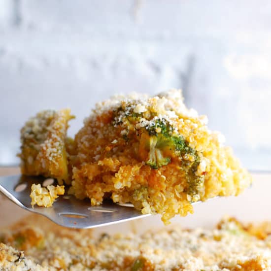 Vegan Quinoa Broccoli Casserole One Bite Vegan