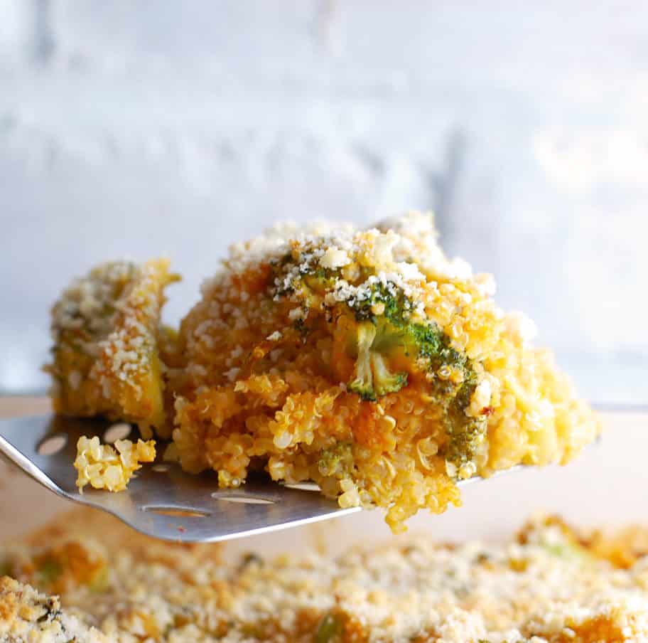 Vegan Quinoa Broccoli Casserole One Bite Vegan