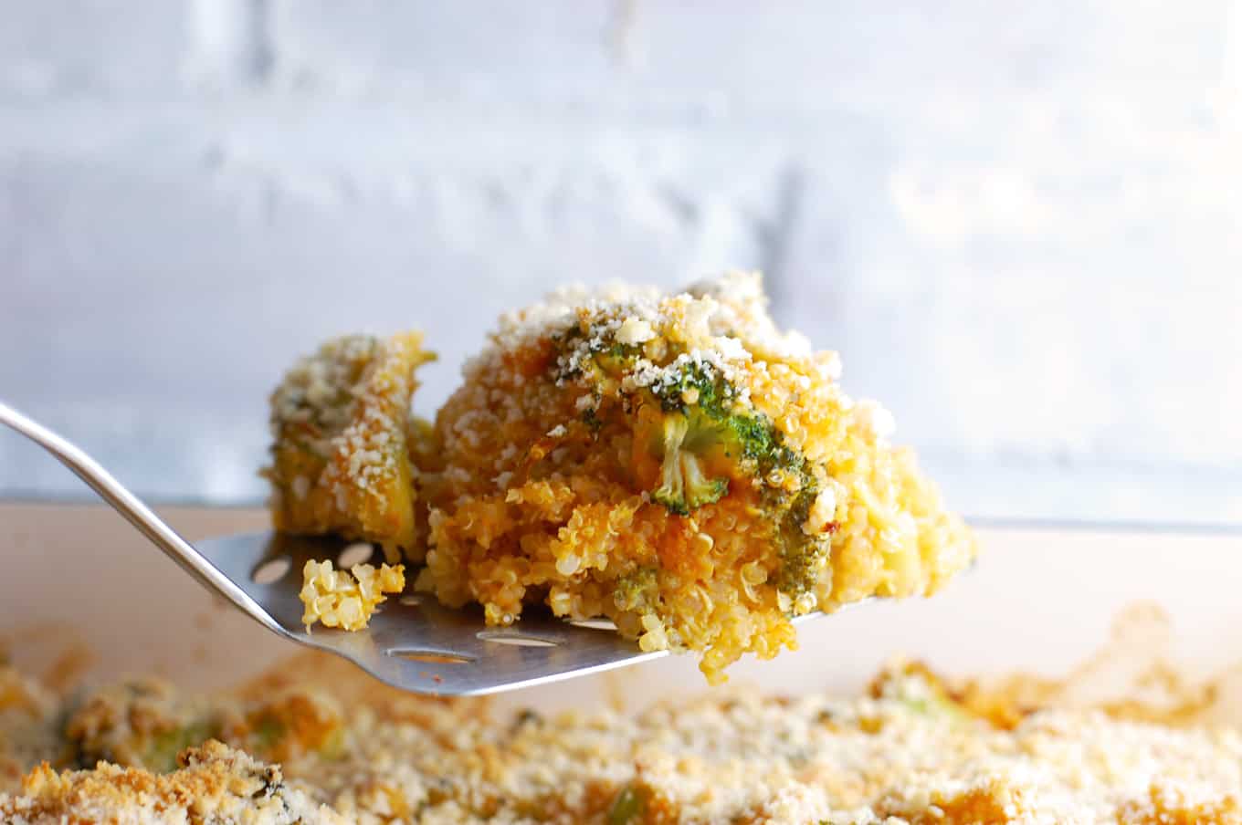 vegan quinoa broccoli casserole