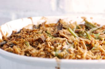 Vegan Green Bean Casserole- Thanksgiving Side Dish | One Bite Vegan