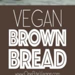 Vegan brown bread baked in a can and sliced