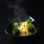 lemon garlic sauce with broccoli and pasta
