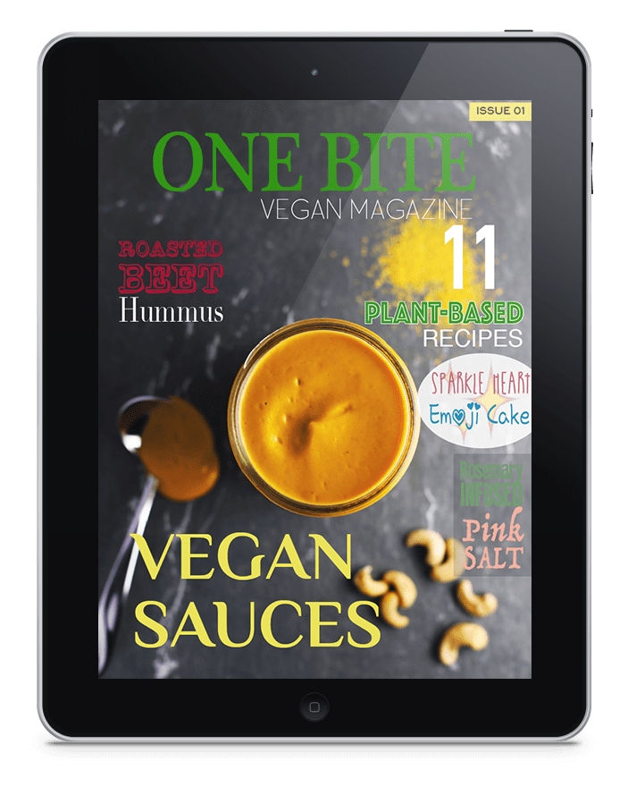 one bite vegan magazine cover photo
