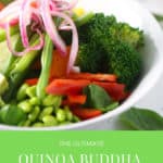 The Ultimate Quinoa Buddha Bowl with Green Goddess Dressing from One Bite Vegan