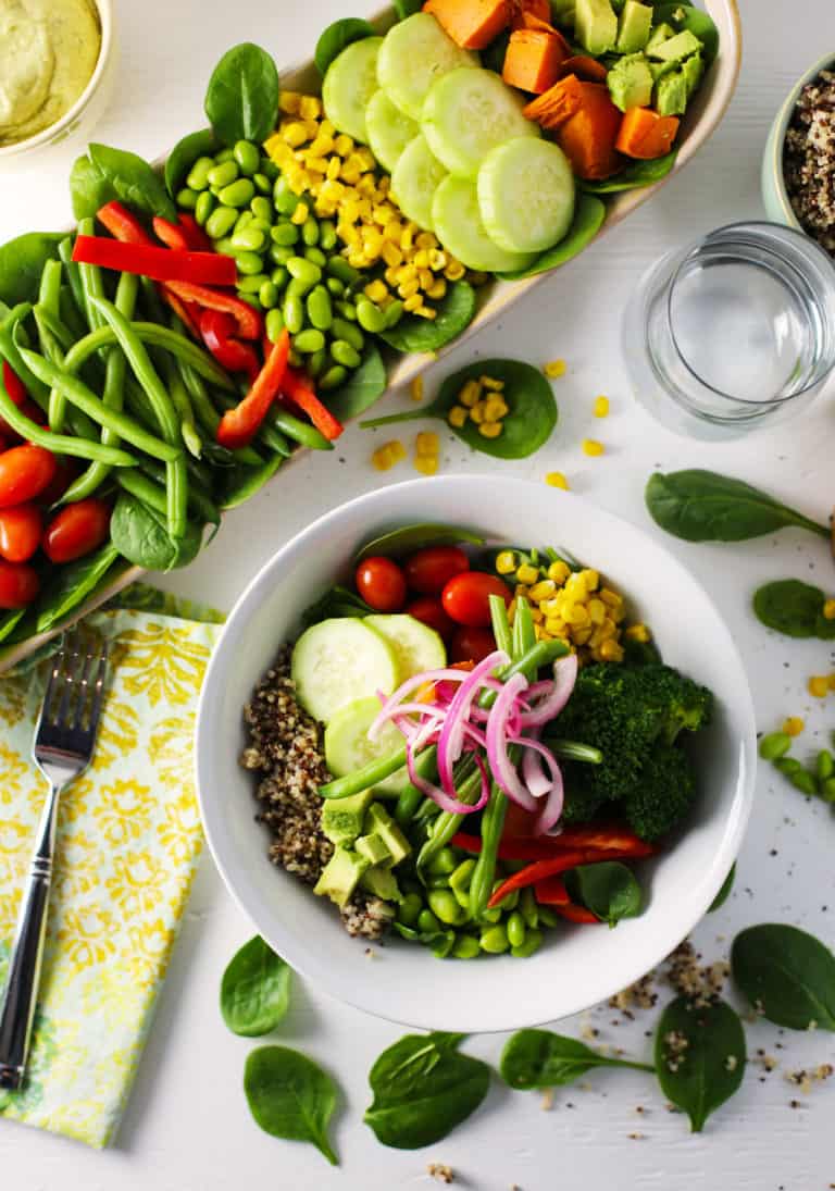 The Ultimate Quinoa Buddha Bowl with Avocado Green Goddess Dressing ...