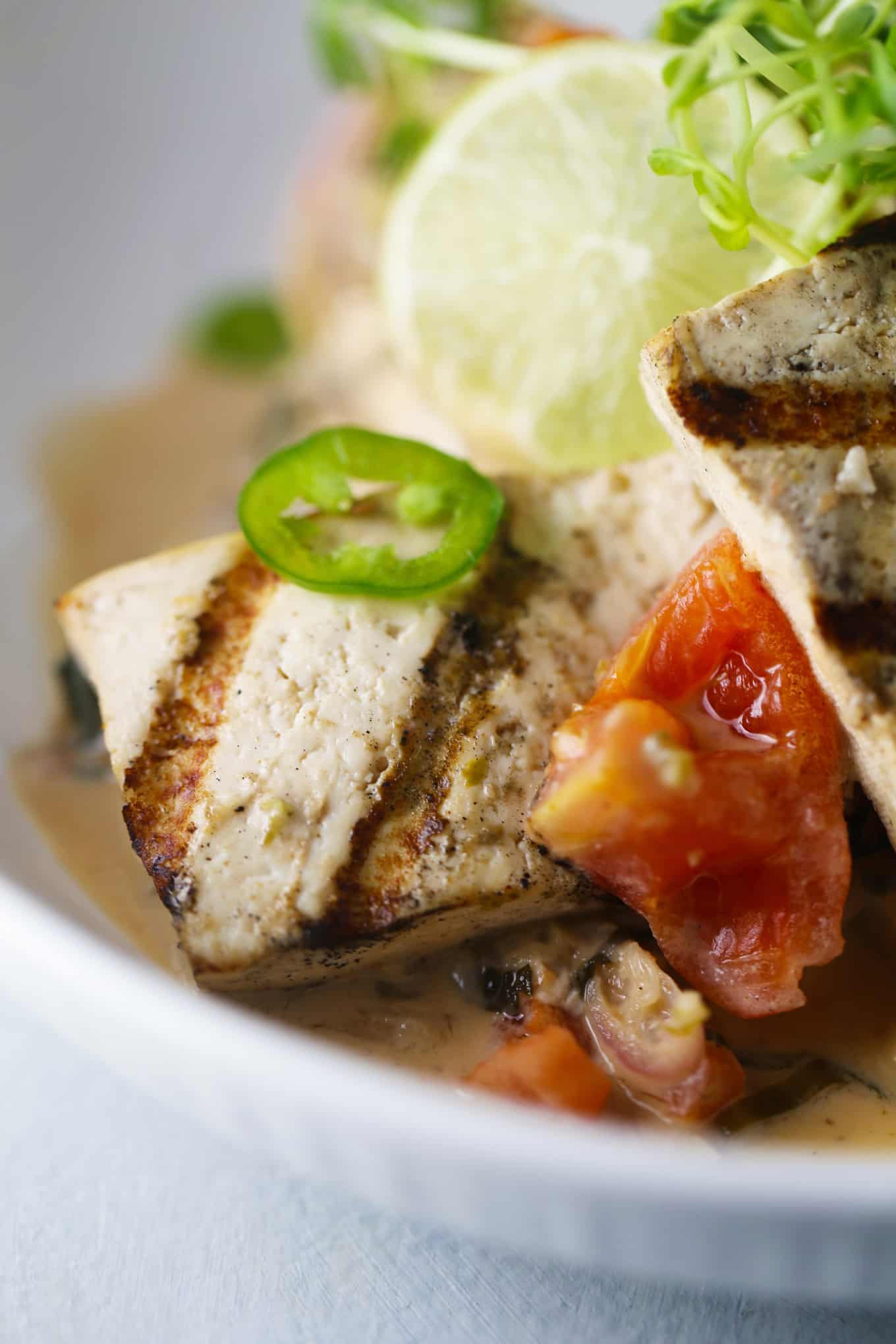 Tropical Coconut Marinade and Sauce for Grilled Tofu One Bite Vegan