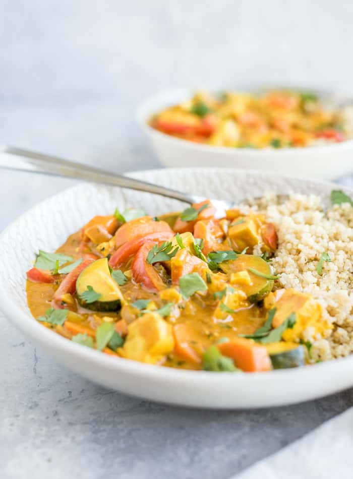 Easy Thai Vegan Pumpkin Curry Soup - CurryTrail