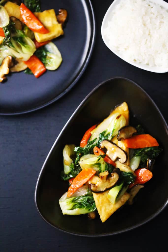 Stir-Fried Baby Bok Choy, Tofu, Shiitake Mushrooms, & Carrots | One ...