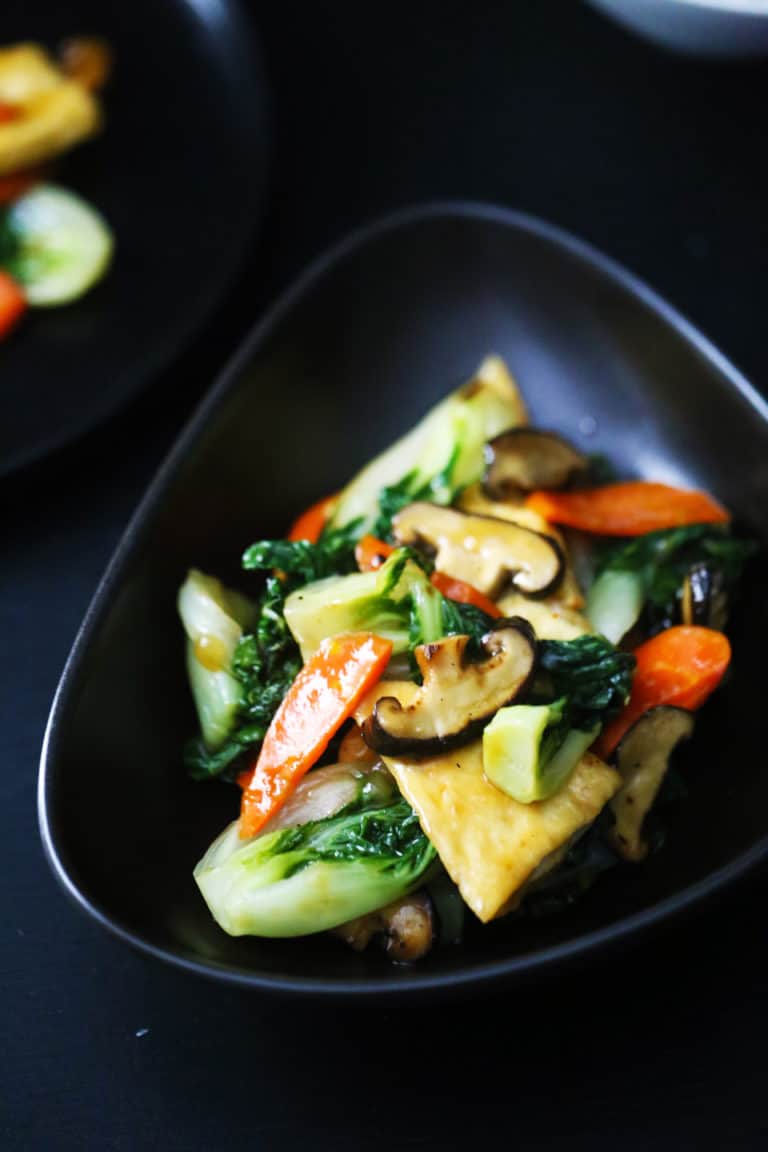 StirFried Baby Bok Choy, Tofu, Shiitake Mushrooms, & Carrots One