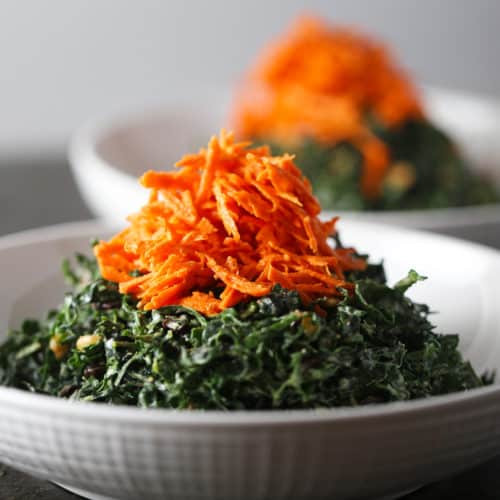 Kale & Carrot Salad One Bite Vegan