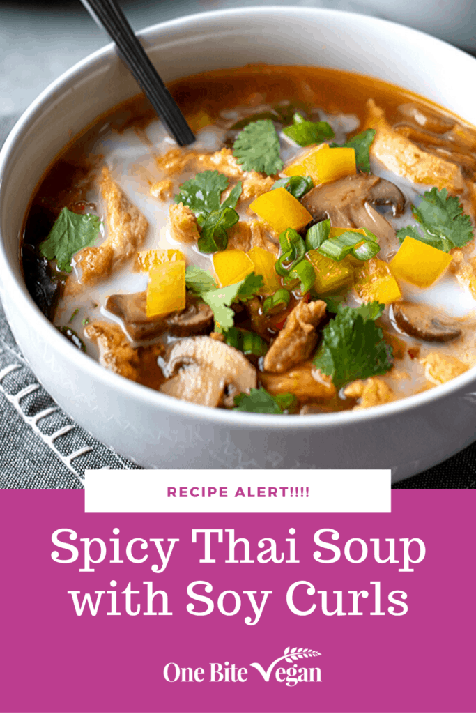 Spicy Thai Soup with Soy Curls