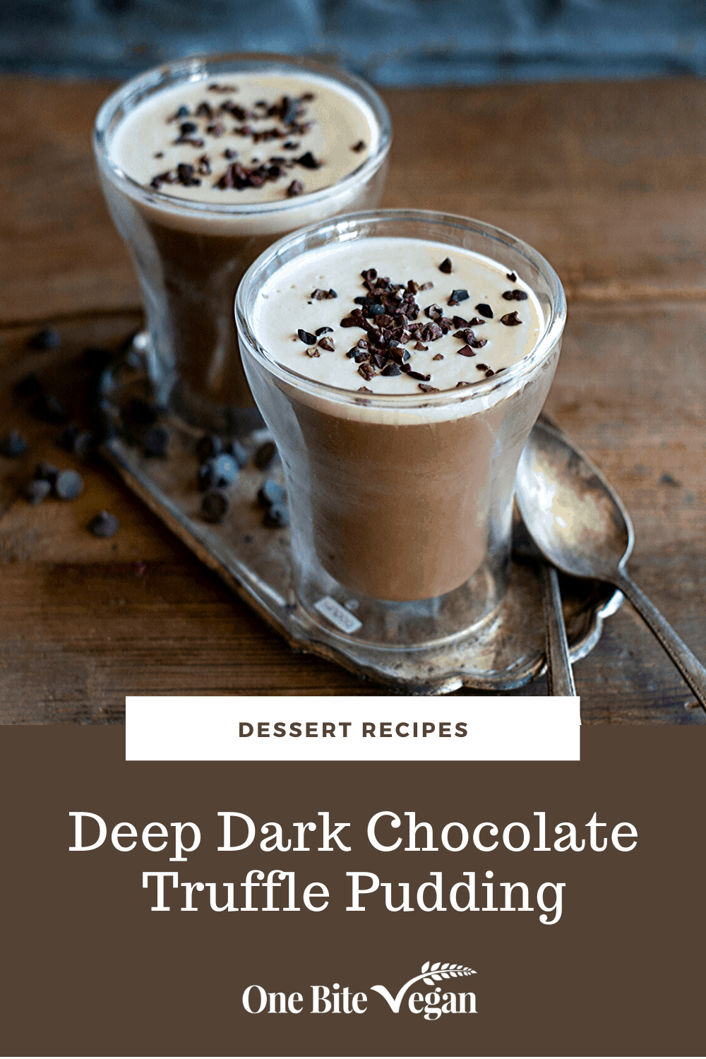 Deep dark chocolate truffle pudding