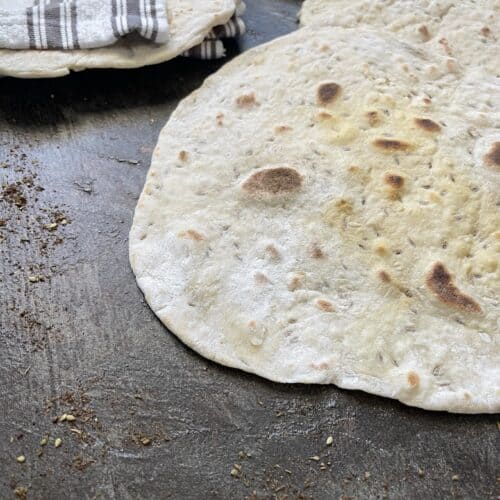 Cumin Spiked Flatbread One Bite Vegan